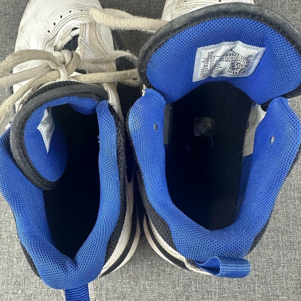 Nike Air Jordan Stay Loyal 3 Shoes FB1396-100 White Black Game Royal Youth 5Y - Picture 6 of 7